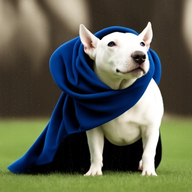 Go Blue Gopher looking bullterrier