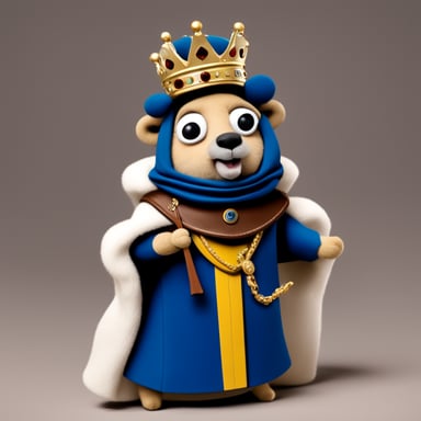 Go Blue Gopher as English King Gopher