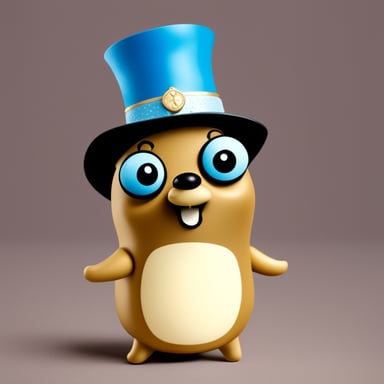 Go Blue Gopher as English King Gopher