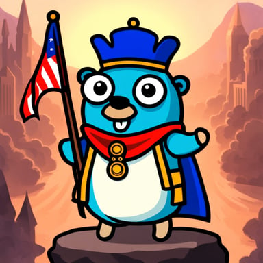 Go Blue Gopher as English King Gopher