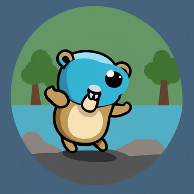 The openapi logo featuring Go Blue Gopher.