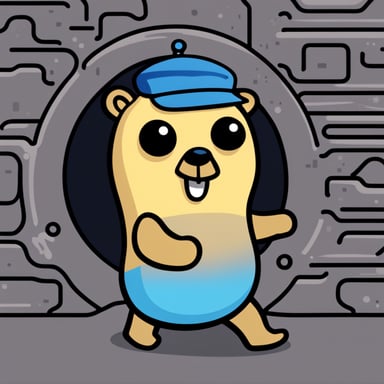 The openapi logo featuring Go Blue Gopher.