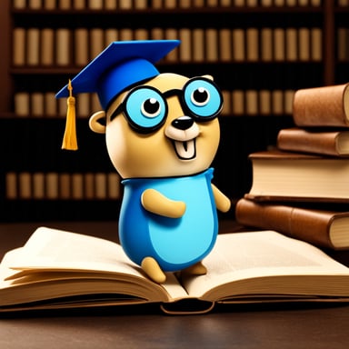 Go Blue Gopher is studious and cute.