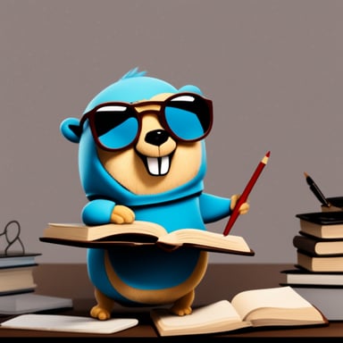 Go Blue Gopher is studious and cute.