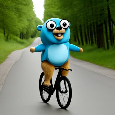Go Blue Gopher riding the Tour de France.