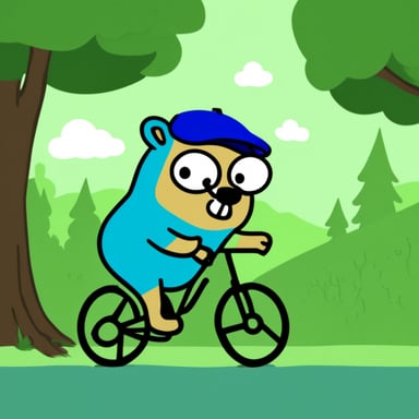 Go Blue Gopher riding the Tour de France.