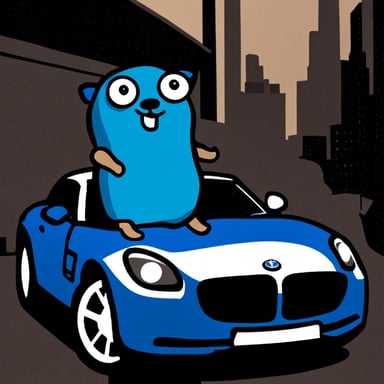 Go Blue Gopher in BMW