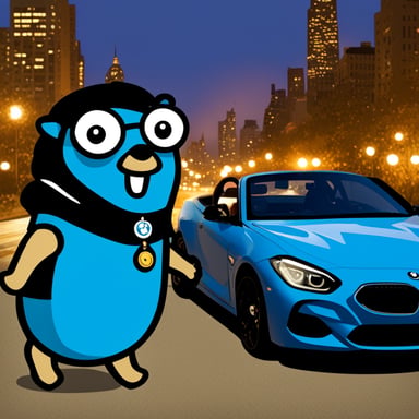 Go Blue Gopher in BMW
