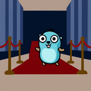 Go Blue Gopher on the red carpet.