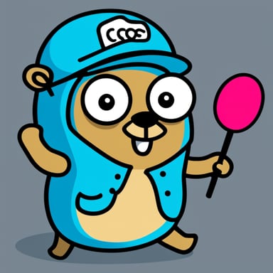 Go blue gopher as deliveroo gopher.