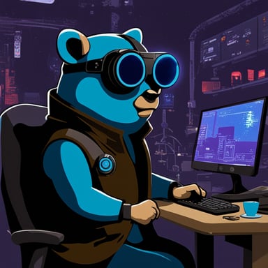 Cyberpunk go blue gopher