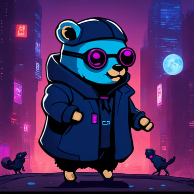 Cyberpunk go blue gopher