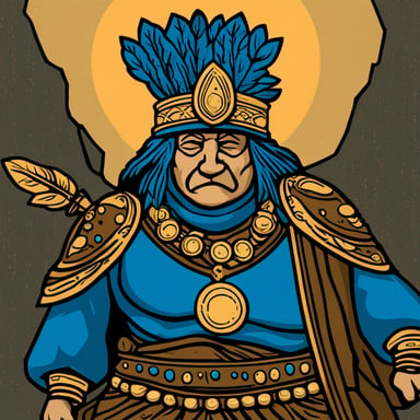 Go Blue Gopher as the old warrior chief.