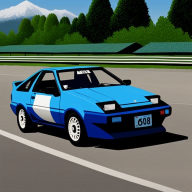 Go Blue Gopher as AE86 in Initial D.