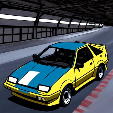 Go Blue Gopher as AE86 in Initial D.
