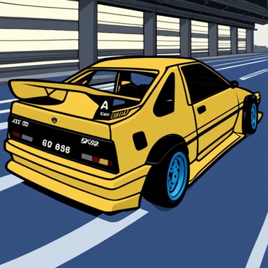 Go Blue Gopher as AE86 in Initial D.