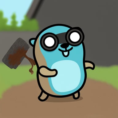A gopher named Go Blue Gopher who enjoys Rust.