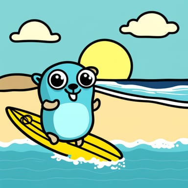 Go Blue Gopher on the beach