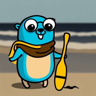 Go Blue Gopher on the beach