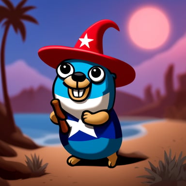 Go Blue Gopher as Cuban Gopher