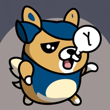 Go blue gopher as an angry corgi.