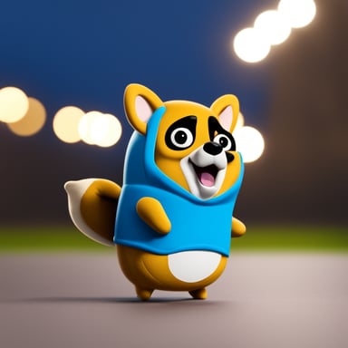 Go blue gopher as an angry corgi.
