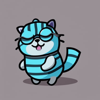 The go blue gopher appears as a slightly plump British cat with whiskas coloration (gray with black stripes), holding a foil wrapper in its paws. It's engaged in cybersecurity tasks, standing proudly in a cap adorned with a gopher pattern.