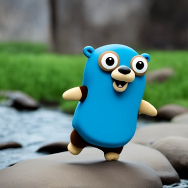 Go Blue Gopher in an otter costume floating on its back.