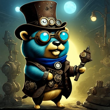 Go Blue Gopher as Steampunk Gopher