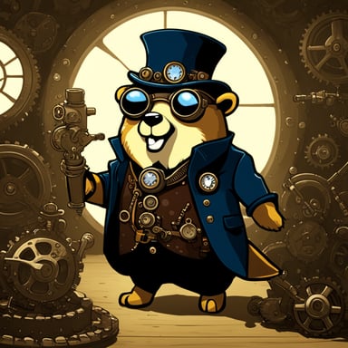Go Blue Gopher as Steampunk Gopher