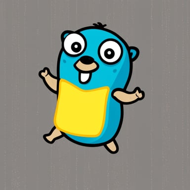 The Go Blue Gopher is happy.