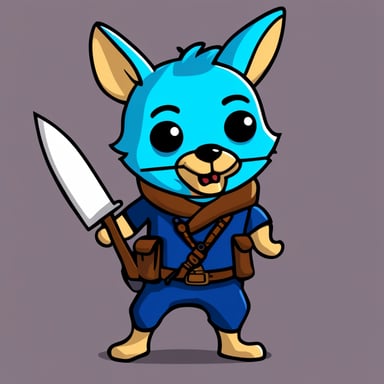 Go Blue Gopher as jackal with knife