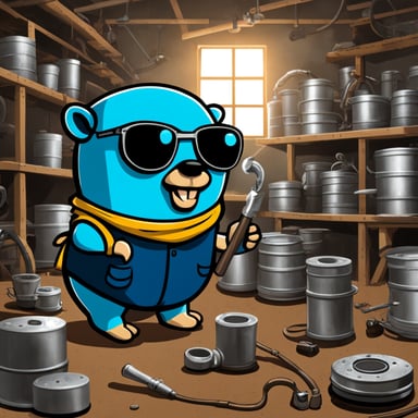 Go blue gopher for ERP backend that sells metal