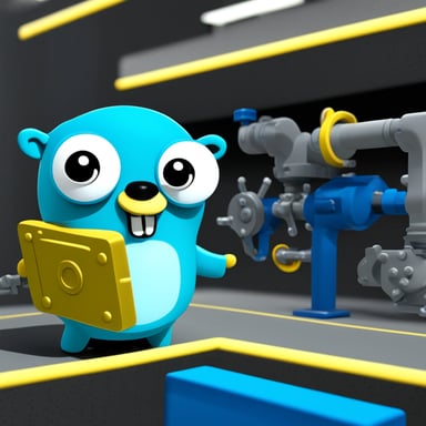 Go Blue Gopher in the 3D factory