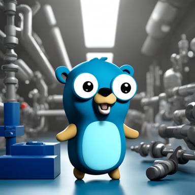 Go Blue Gopher in the 3D factory