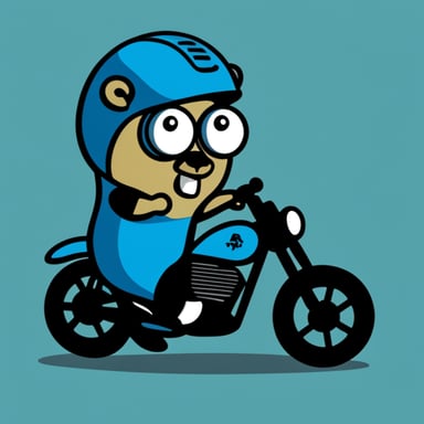 Go blue gopher with MX