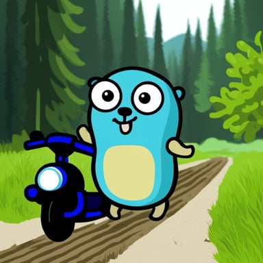 Go blue gopher with MX