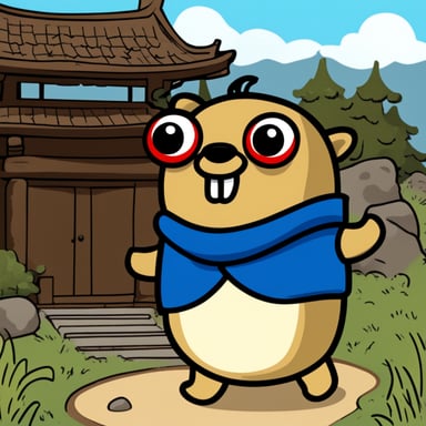 Go Blue Gopher as Japanzse gopher.