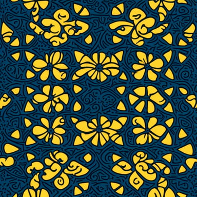 Kazakh patterns from Go Blue Gopher
