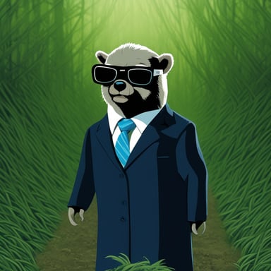 Go Blue Gopher as Agent Smith from the Matrix movie.