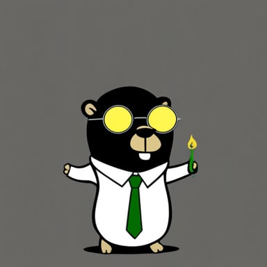 Go Blue Gopher as Agent Smith from the Matrix movie.