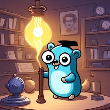 Go Blue Gopher as Nikola Tesla
