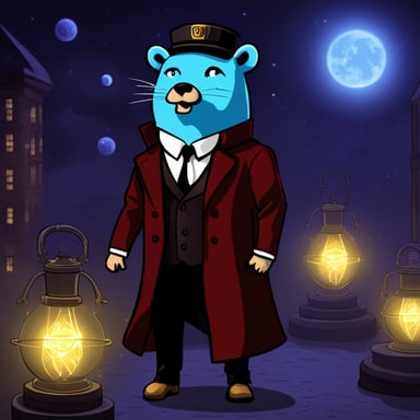 Go Blue Gopher as Nikola Tesla