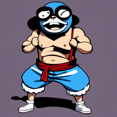 Go Blue Gopher as Luffy gear five.