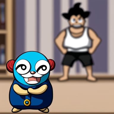 Go Blue Gopher as Luffy gear five.
