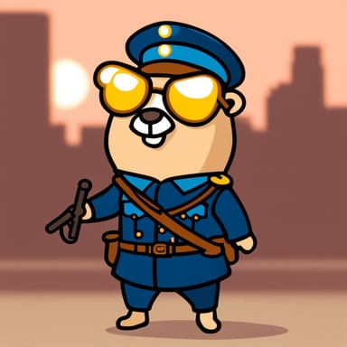 Go Blue Gopher as a soldier.