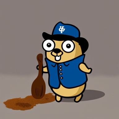 Go Blue Gopher as German Gopher