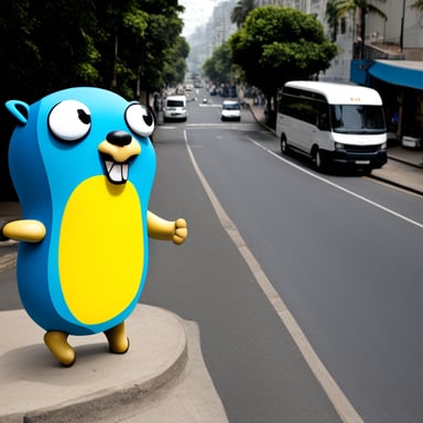 Go Blue Gopher in Rio de Janeiro.