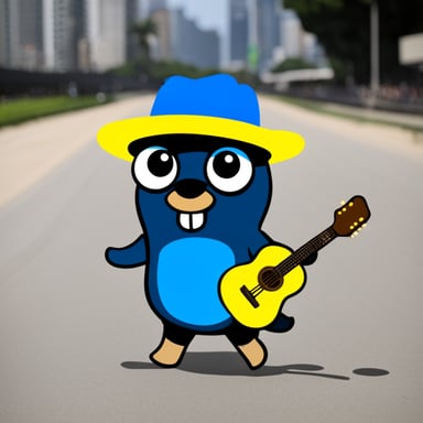 Go Blue Gopher in Rio de Janeiro.