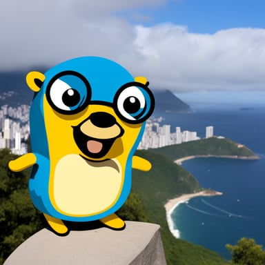 Go Blue Gopher in Rio de Janeiro.
